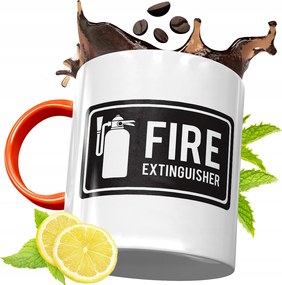 Narancssárga Bögre Tűzoltónak Tökéletes Ajándék fényképes nyomtatással