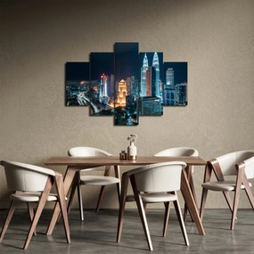 Kép - Éjszaka Kuala Lumpurban (150x105 cm)