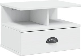 vidaXL Éjjeliszekrény fiókkal Fehér 40 x 31 x 27 cm Tömör fenyőfa