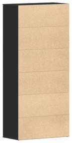 Fekete Cipőszekrény 80x39x180 cm Mérnöki Fa