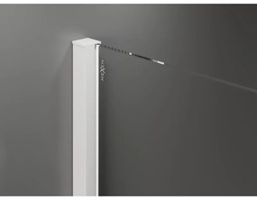 Mexen Velar, tolóajtós zuhanykabin 140 x 90 cm, 8mm szürke üveg, fehér matt, 871-140-090-41-20