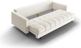 Krémszínű kinyitható tárolóhelyes kanapé 222 cm Bali – Cosmopolitan Design