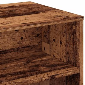 antik hatású szerelt fa TV-szekrény 100 x 40 x 40 cm