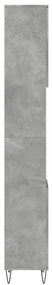 Betonszürke szerelt fa fürdőszobaszekrény 30 x 30 x 190 cm