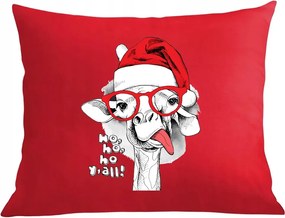 Párna párnahuzat Vicces karácsonyi zsiráf