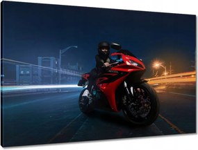 Vászonkép 90x60 Piros motorkerékpár versenyautó