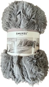 Pihe-puha dekoratív takaró ágytakaró Smukee 150x200 cm szürke