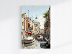 Vászonkép Canvas Város Olaszország Velence Csatorna Híd Utca 40x60
