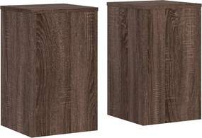 vidaXL 2 db barna tölgy szerelt fa növénytartó állvány 30 x 30 x 50 cm