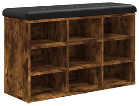 füstös tölgy színű szerelt fa cipőpolc 82 x 32 x 50 cm