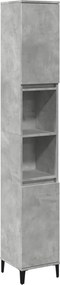 vidaXL betonszürke szerelt fa fürdőszobaszekrény 30 x 30 x 190 cm