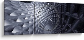 Kép - Absztrakció 3D (órával) (90x30 cm)