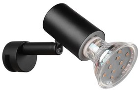 Matt fekete fali lámpa (hosszúság 10 cm) Lorenzo – Trio