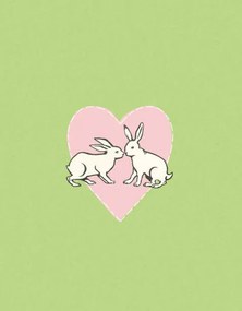Művészeti fotózás Two Rabbits in a Heart, CSA Images, (30 x 40 cm)