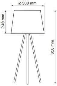 Asztali lámpa ELENA 1xE27/20W/230V fehér