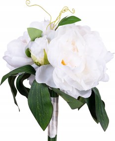 Peonia Bazsarózsa Csokor Művirág Fehér-krém