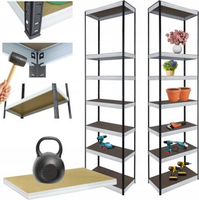 Tárolószekrény fém állvány Helios 270x40x40cm 8Px175kg Tömör