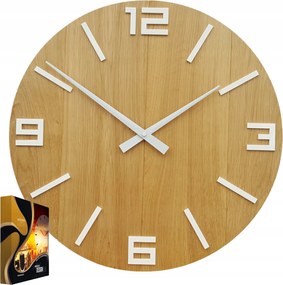 Falióra Akril Tölgy Fa Arabic Wood White 50 cm Kerek