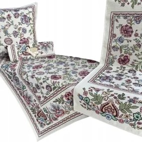 Asztalterítő Bordó Virágok 40x100cm Chenille univerzális teríték