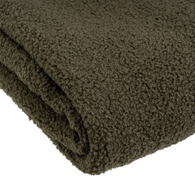 Zöld sherpa takaró 130x160 cm Sherpa Bouclé – Casa Selección