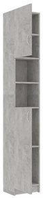 betonszürke szerelt fa fürdőszobaszekrény 32 x 25,5 x 190 cm