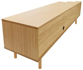 Natúr színű TV-állvány tölgyfa dekorral 189x50x44 cm Shift – Woodman