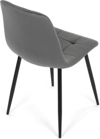 CT-V5081 GREY4 szürke bársony étkezőszék