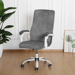 Forgószék Huzat (XL-es, bársonyos, 1 részes, rugalmas, mosható, sötétszürke)