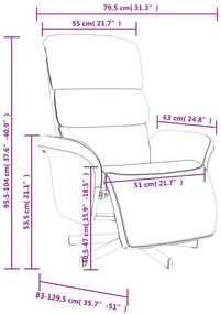 tópszínű szövet dönthető fotel lábtartóval
