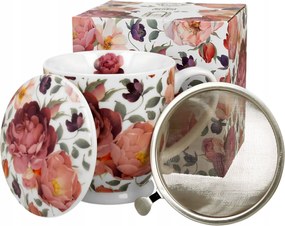 Befőzőpohár 510ml Porcelán English Roses White Ajándék Doboz