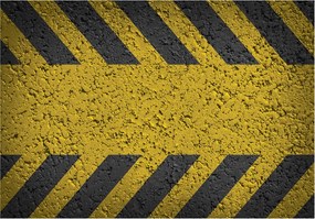 Fotótapéta Sárga-fekete csíkos aszfalt textúra diagonál 416x254 +ragasztó