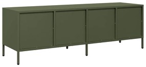 olívazöld hidegen hengerelt acél TV-szekrény 135x39x43,5 cm