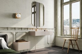 Desin fésülködőasztal 100 cm fiókokkal és fém lábakkal - kasmír / nagano tölgy