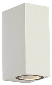 Modern kültéri fali lámpa fehér műanyag 2 lámpás - Baleno