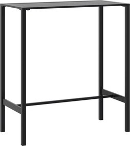 vidaXL fekete porszórt acél bárasztal 100 x 50 x 110 cm