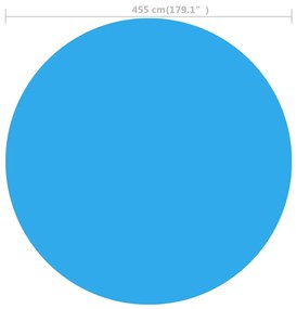 Kék napelemes kerek lebegő PE medencefólia 455 cm