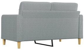 kétszemélyes világosszürke szövetkanapé 140 cm