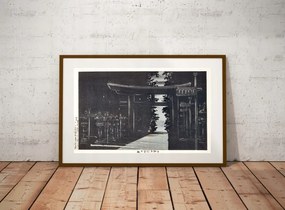 Kobayashi Kiyochika fa 1881 méret 50x30cm