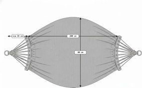 Függőágy ZENVIO COMFORT 200x80 cm, barna + ingyenes táska