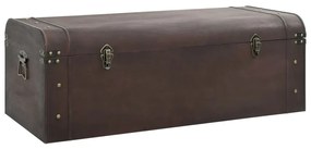 sötétbarna furnérlemez kincsesláda zárakkal 110 x 50 x 39,5 cm
