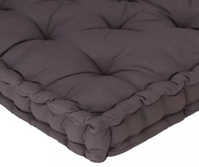 antracitszürke pamut raklappadló-párna 120 x 40 x 7 cm