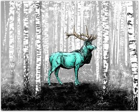 Poszterek 50x40 Szarvas Nyírfa Erdő