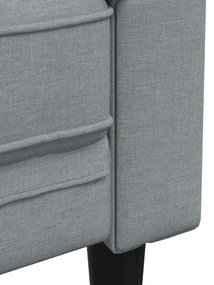 világosszürke 3 személyes szövet Chesterfield kanapé