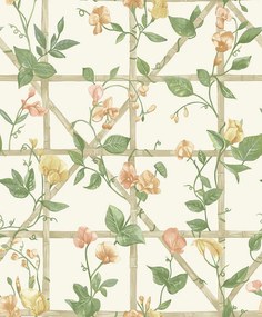 Holden Decor Imaginarium 3 Trailing Floral Trellis krém-narancs rácsos papír tapéta – 14200