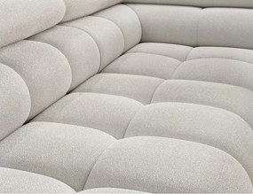 Krémszínű buklé kinyitható-tárolóhelyes sarokkanapé (jobb oldali-L alakú) Ferucce – ELTAP