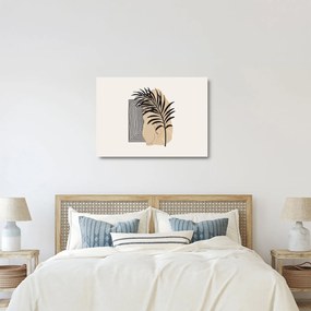 Üveg kép - Absztrakció trópusi levelekkel N⁰3 (70x50 cm)
