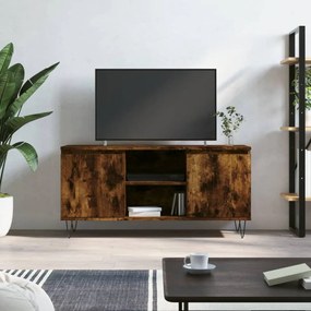 Füstös tölgyszínű szerelt fa TV-szekrény 104x35x50 cm