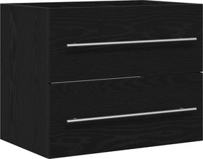vidaXL fekete tölgy szerelt fa mosdószekrény 60x38,5x48 cm