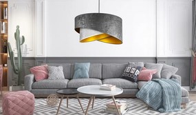 Duo szürke textil búrás függőlámpa Glimex Abazur Premium 1xE27 GA0119