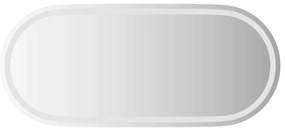 ovális LED-es fürdőszobai tükör 100 x 45 cm